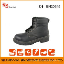 Черная кожа для кожи Goodyear Welt Safety Shoes RS049